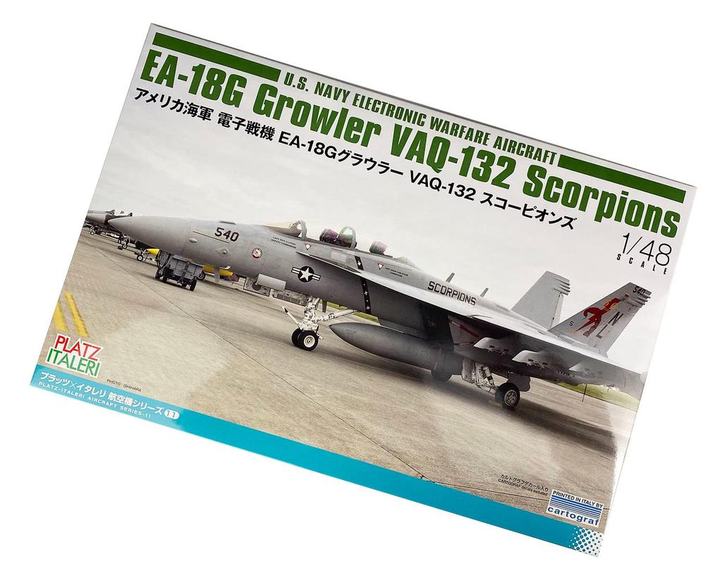 US Navy Electronic Warfare Aircraft Growler Scorpions Plastic Model Molding Color Platts/Italeri 1/48 EA-18G VAQ-132 TPA-11