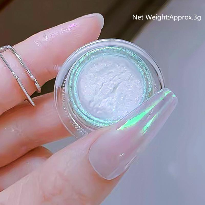 Silver Nail Glitter Powder Metallic Effect Pigment UV Gel Polish Flakes Dust Manicure Decoration Nails Accessories