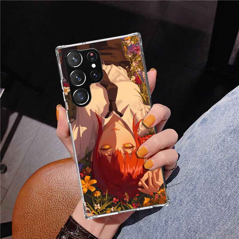 

C-Chainsaw Mans Makima Phone Case For Samsung Galaxy S24 S25 Edge S26 Ultra S23 S22 S21 Plus S20 FE + Personalized Print Cover G Samsung S24