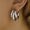 Elegant Gold Color Circled Hoop Earring for Woman Metal Elegant Vintage Geometric Statement Luxury Earrings Party Jewelry Gifts2