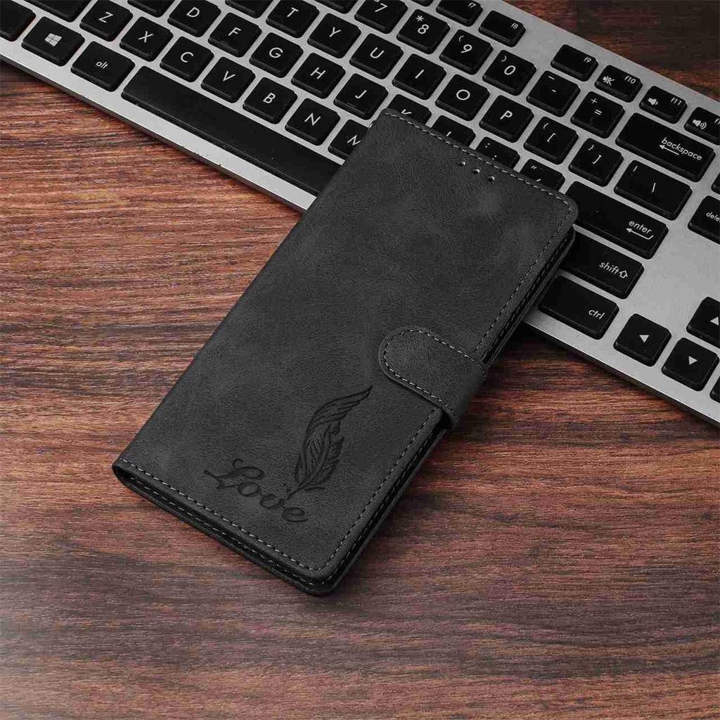 Quill Pen Embossed Pattern Flip Card Design Wallet Case for Redmi Note 14/Note 12/13C/14C/Xiaomi 14T,Xiaomi 11T,13 Lite,Mi 11 Lite,Poco X6...(8-Color)