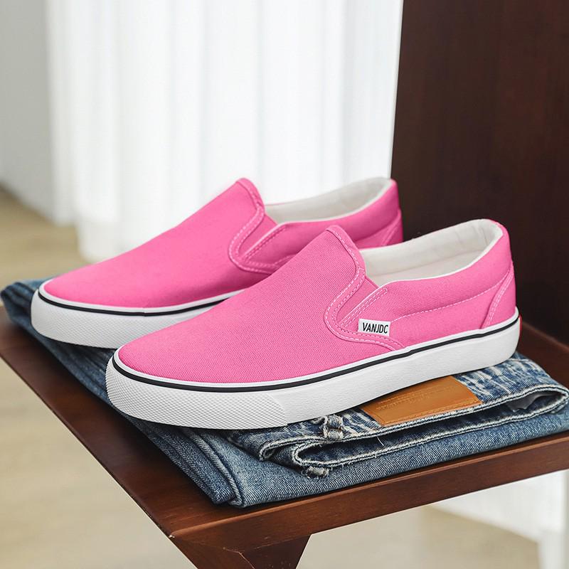 Scarpe da Ginnastica Slip-On in Tela da Donna Autunno 2025 - Sneakers Bianche Casual Stile Coreano