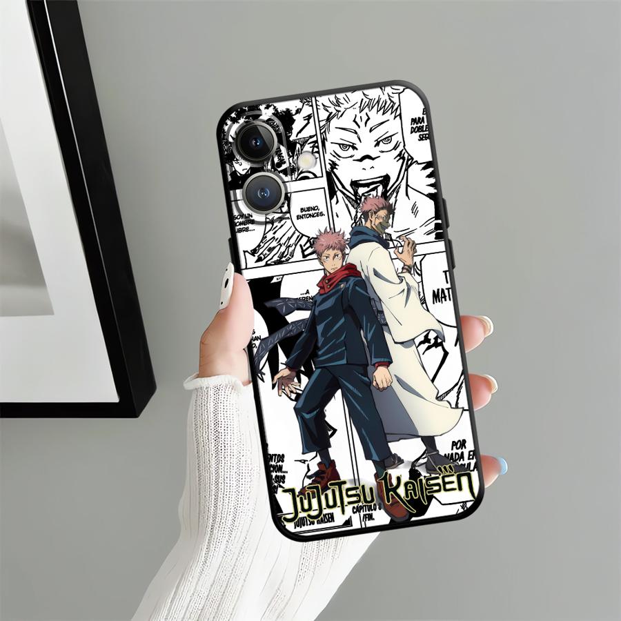 Anime J-Jujutsu K-Kaisen Case for iPhone 12 17 16 Pro Max 7 8 15 Plus X XS XR 13 Mini 11 14 17Air SE Soft Back Phone Cover
