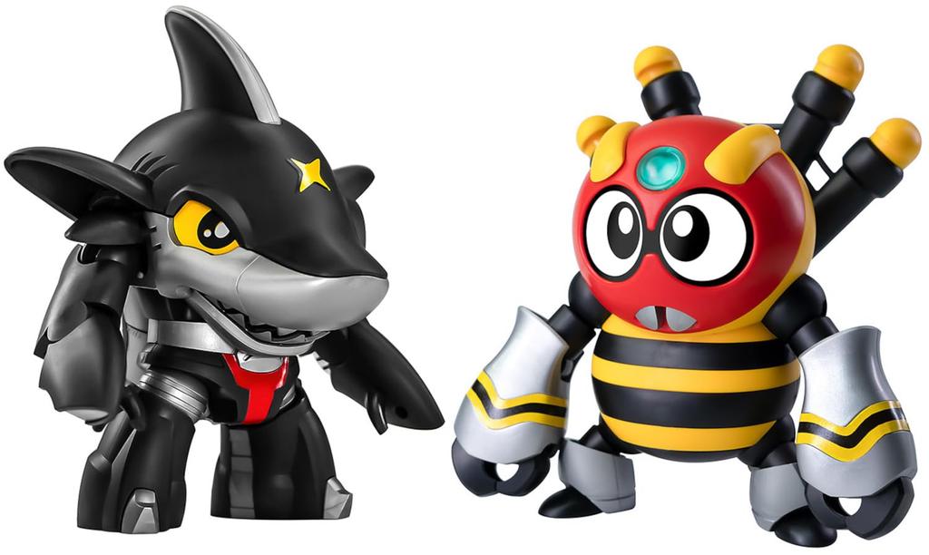 Wave Tachibana Neko Kogyo QOSMOS Series Bee Robo Kabutack Sharkler Spydon Approximately 10cm Plastic Model & Set, Non-Scale, Tall, Pre-Colored Kit,