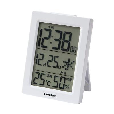 Landex YT5285WH Alarm İnce Otomatik Takvim Standlı Saat Olarak Kullanılabilir, Beyaz, Dijital, Rakam, Aydınlatma, Sıcaklık, Nem, Ekran,