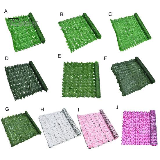 Artificial Hedge Plants Leaves Faux Ivy Grass Wall Backdrop UV-resistant Greenery Decor for Balcony Privacy Garden Patio Backyard Weatherproof