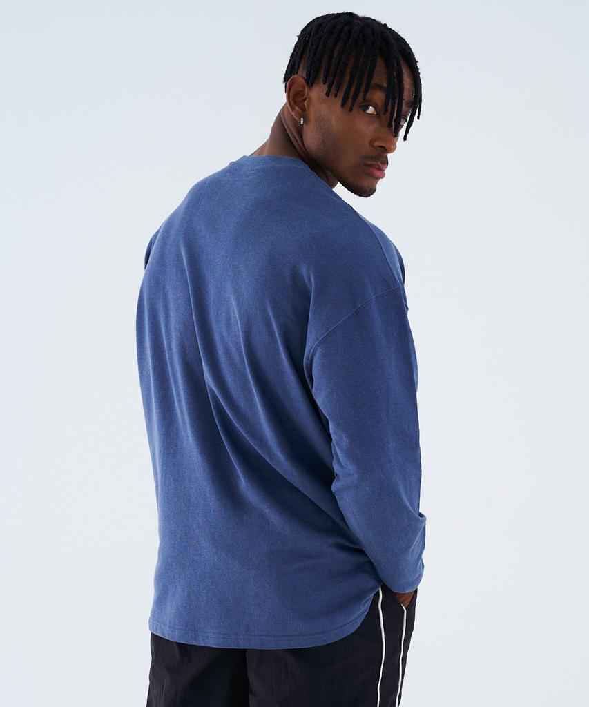 TURTLEBACK Pigment Oversized Long Sleeve Blue