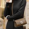 Lychee Pattern Flip Small Square Bag Women's Shoulder Messenger Bag
