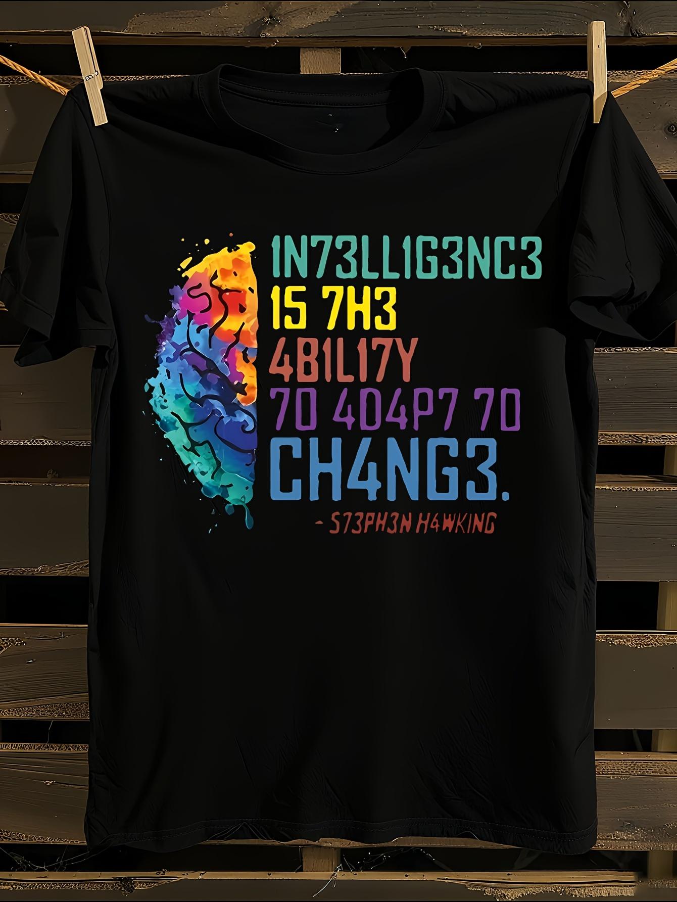 100% Cotton Stephen Hawking Inspired Tshirt S
