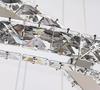 Crystal Chandelier Ceiling Hanging Lamp 3 Ring Mirror Living Room Cold