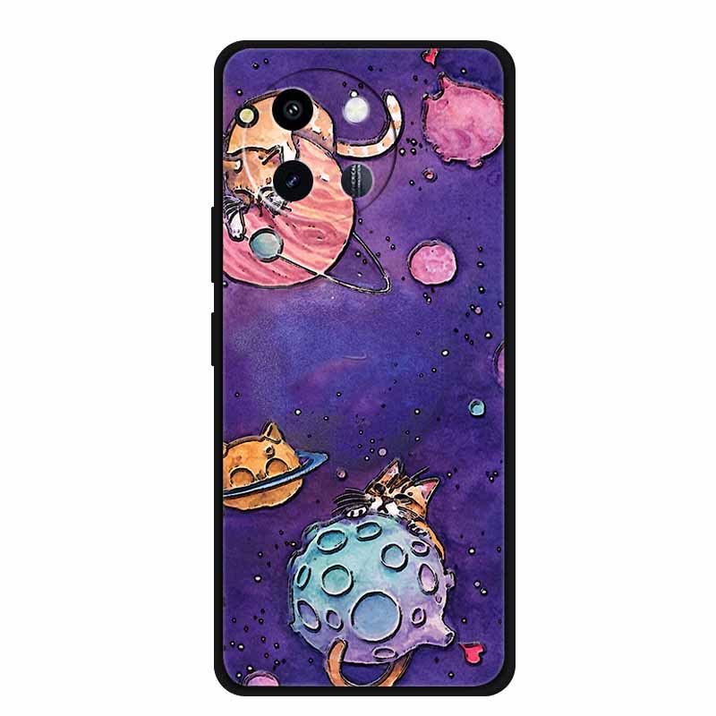 3D Lovely Cute Case For Vivo Y38 Y200i Y200T T3X Soft TPU Silicone Bumper Protector Relief Flower Emboss Phone Cover Funda Capa
