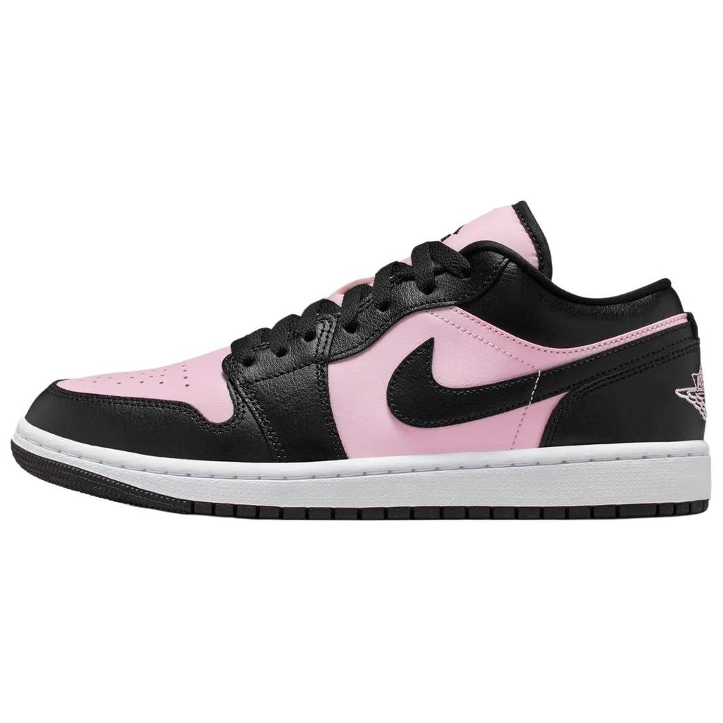 Jordan Air Jordan 1 Breathable Low top Vintage Basketball Shoes Women's Black Pink IO3394-663