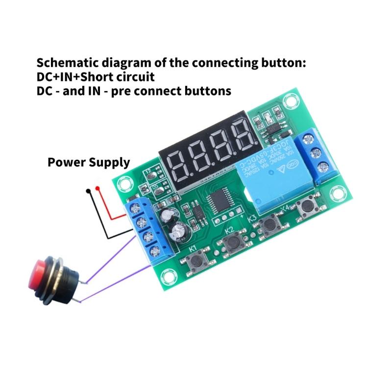 YYC-2S Adjustable Timer Relays Module 1CH with LED Display For Automation Control 5V Time Delay Ranging 0.01s To 999m