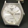 AUTOMATIC 6309A VINTAGE SEIKO 5 JAPAN MENS SILVER COLOR DIAL WATCH A701516-5 R206b-a701516