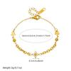 Elegant Gold-Plated Rhinestone Flower Chain Set with Irregular Patchwork Design