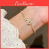 Love Heart Star Hollow Zircon Silver Bracelet For Women Gift Jewelry