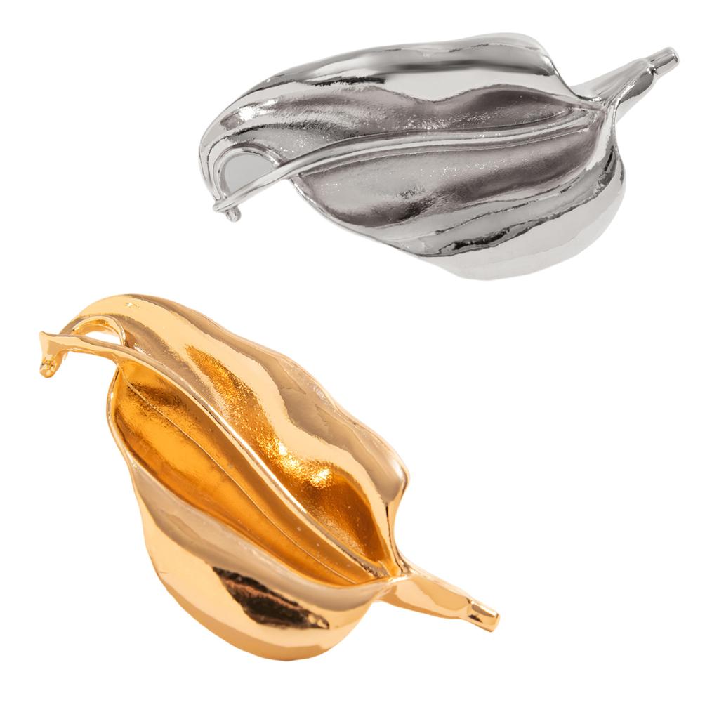 Unregelmäßige blattförmige Brosche Zarte Anzug-Korsagen-Nadel Markante Anstecknadel Mode-Bekleidungsaccessoire Party-Schmuck