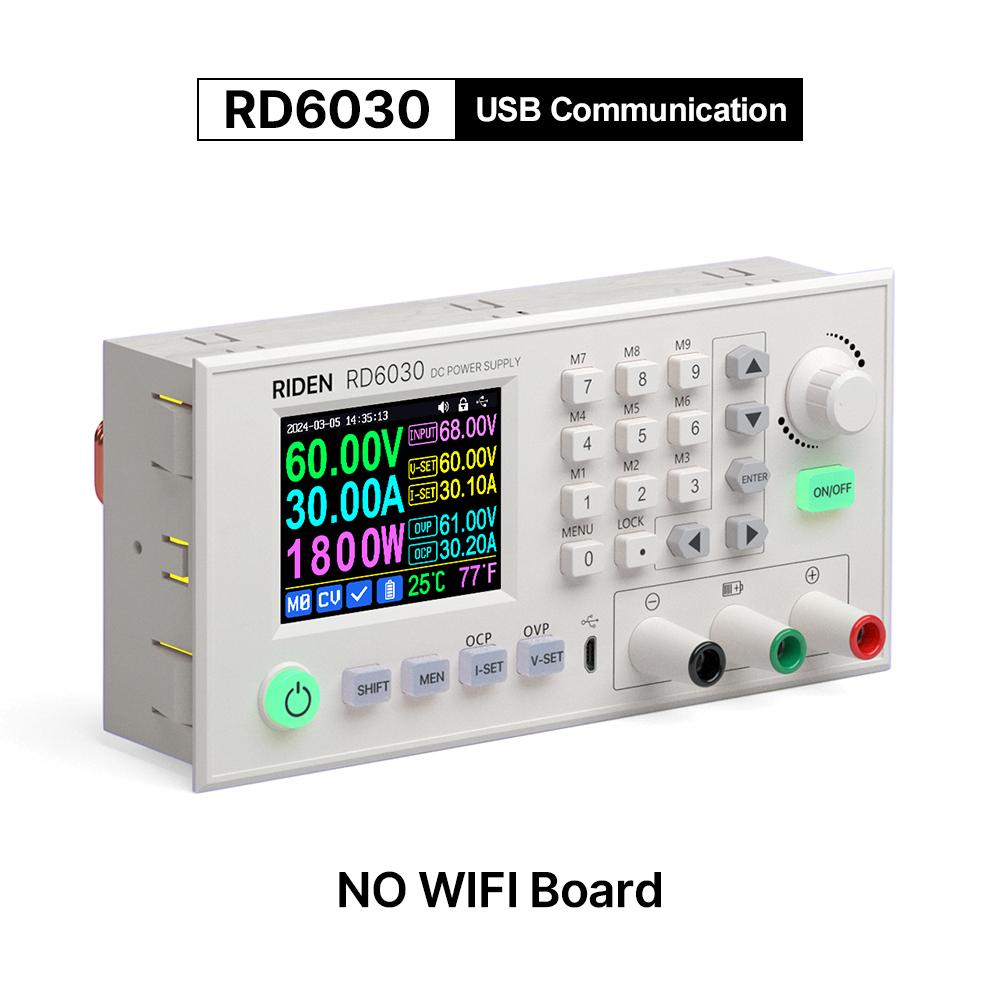 

RD6030 RD6030W 60В 24А USB Wifi DC Регульований Понижуючий Напругу Лабораторний Стабілізований Блок Живлення Понижуючий Перетворювач Зарядка Акумулятора