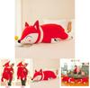 Large Fox Plush Toy Soft Stuffed Animal Pillow Creative Gift For Girls Birthday Present 35cm 50cm 60cm 70cm 90cm 1.2m