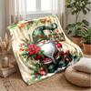 Merry Christmas Gnome Theme Blanket Lightweight Warm Flannel Blanket Decorative Throw Blanket for Home Decoration