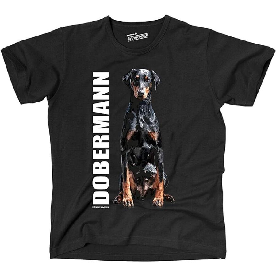 NOTEE Men s Dobermann Dog Dobermann Dobi Portrait by Wilsigns Siviwonder T-Shirts Black XXXXXL разноцветный