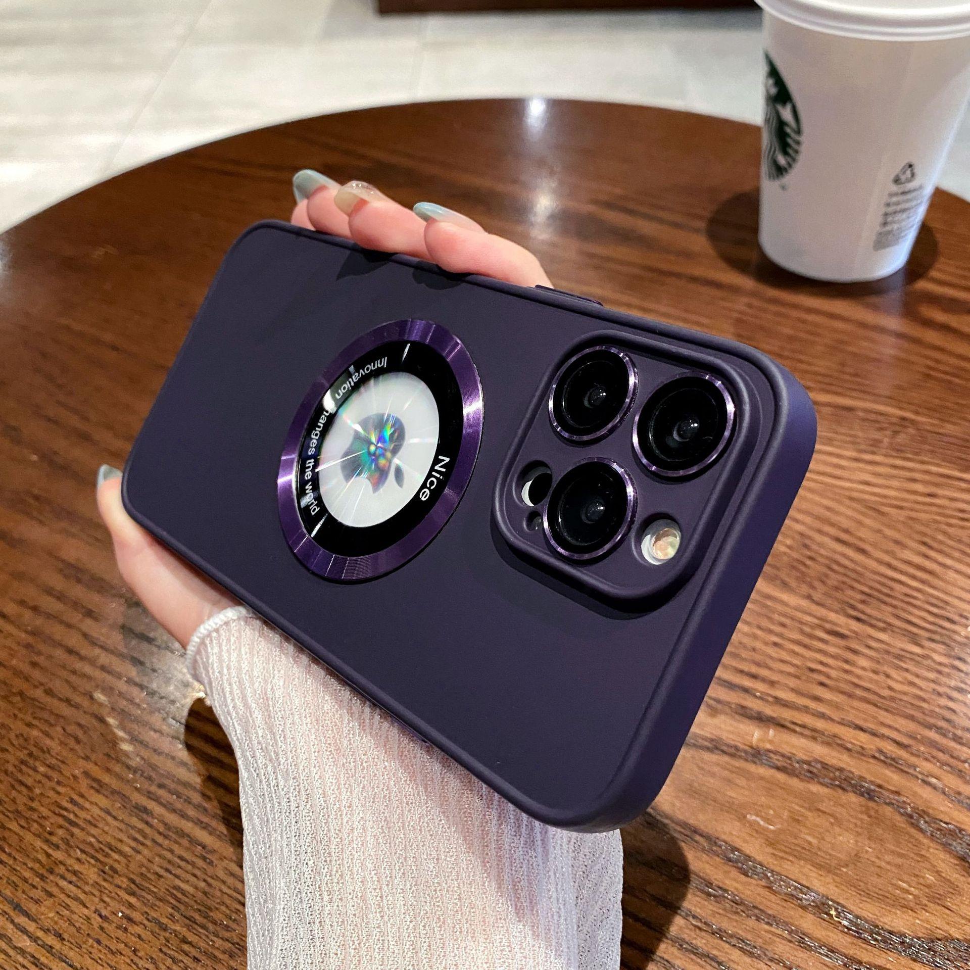 

Подходит для чехла для мобильного телефона iPhone 15, полый чехол с магнитным притяжением, чехол для Apple 16pro с полной защитой объектива 12/13 Apple 16Plus