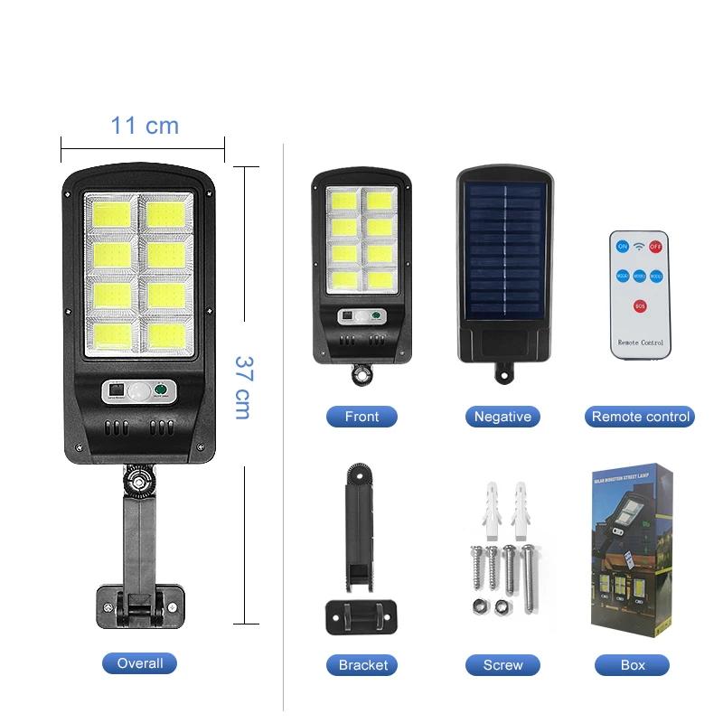 30000LM 10000mAh Solar Led Light Outdoor Powerful Outdoor Solar Lamp Remote Control Waterproof Flood Light Exterior Wall Lamp
