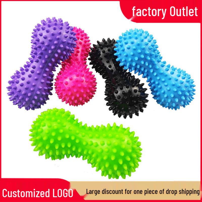 Eco-friendly PVC Spiky Massage Ball - Peanut Style Acupressure & Yoga Tool