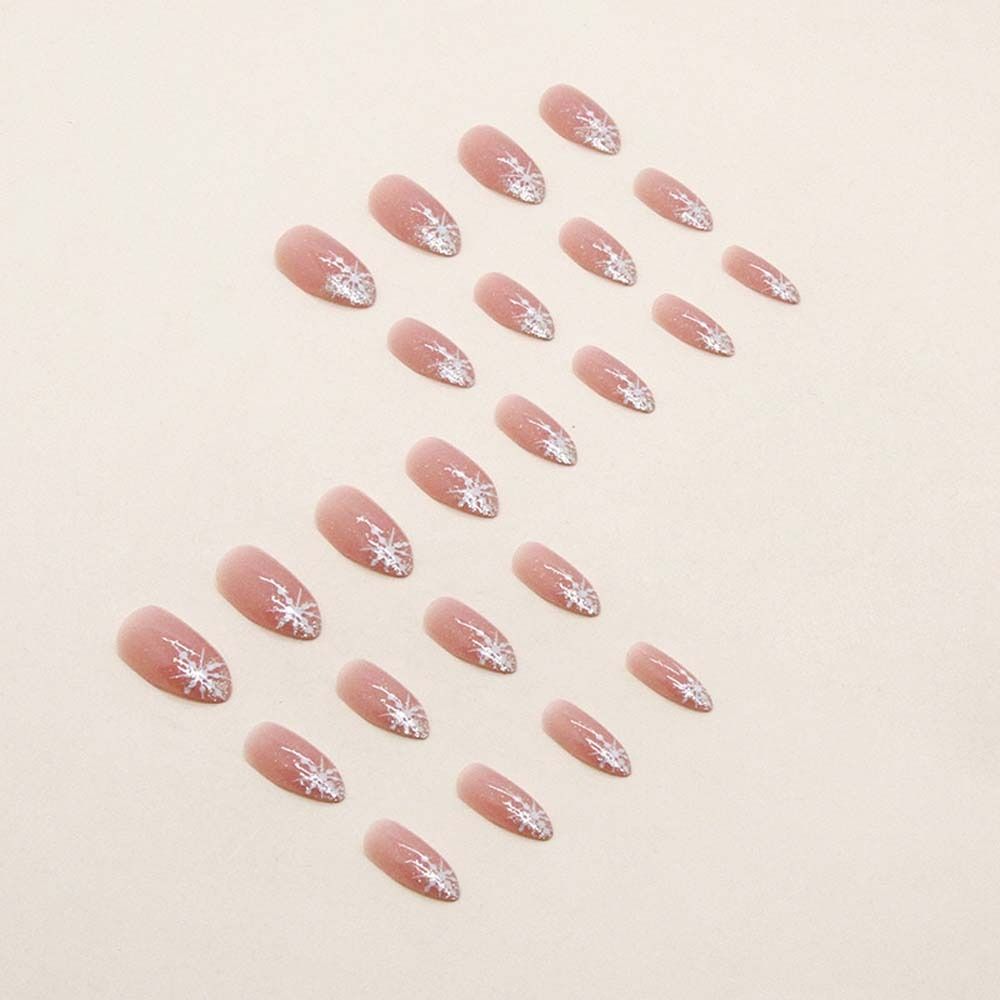 24Pcs/set Manicure Material Christmas False Nails Christmas Fake Nail Extension Nail Salon