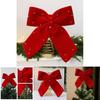 Christmas Tree Topper With Red Flannel Fabric Star And Bow For Holiday Decor