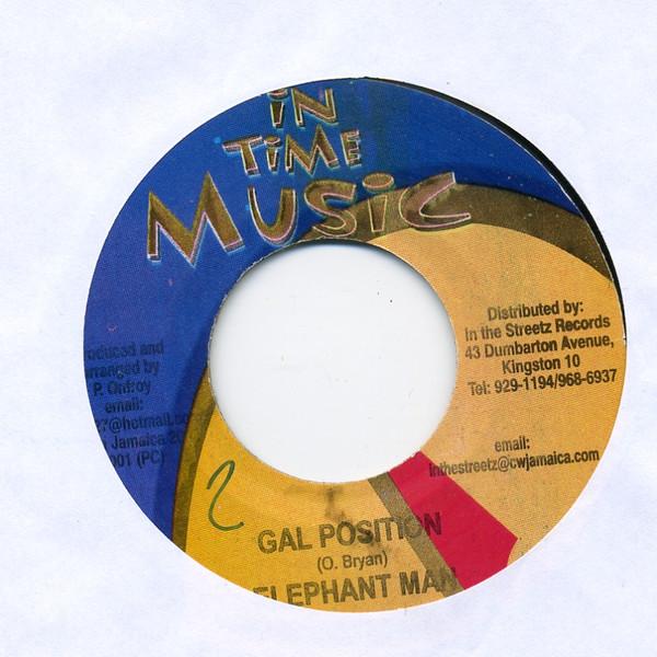 

7inch Record ELEPHANT MAN - Gal Position none In Time Music 2001 Jamaica Reggae, Ska & Dub Used