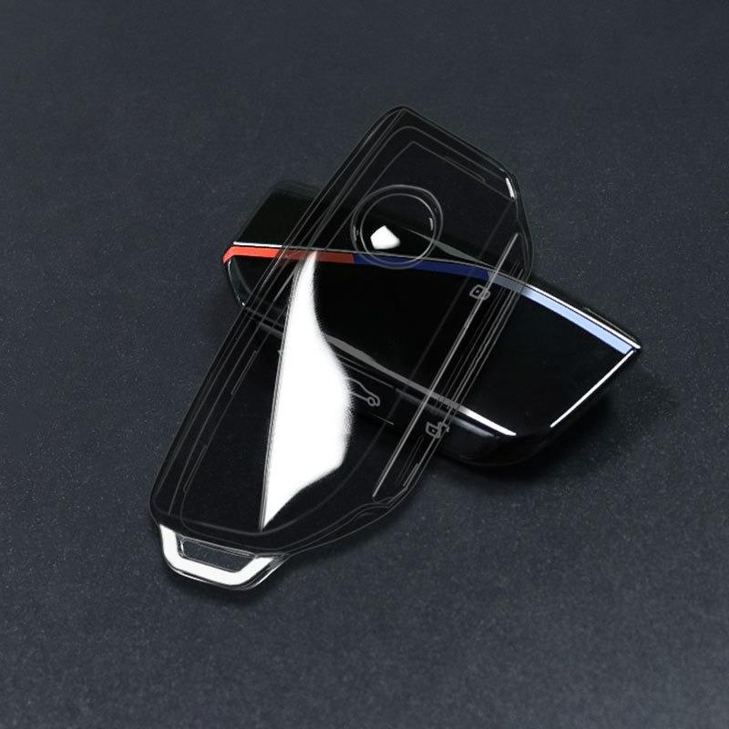 Tpu Car Key Case Protector Holder For Bmw I7 X7 G07 Lci Ix I20 X1 U11 7 Series G70 G09 Xm U06 G81 M3 Transparent Remote Cover