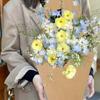 10Pcs Handheld Flower Basket Kraft Paper Tote with Handle Flower Paper Box  Valentine Day Gift Tote
