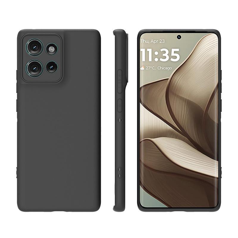 EUCAGR For Motorola Moto Edge 60 Neo Case TPU Soft Slim Black Matte Silicone Case For Moto Edge 60 Neo 60Neo Back Cover Bumper