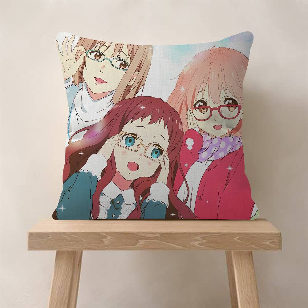Japanese Anime Beyond The Boundary Cushion Cover Pillow Cover Decor Pillowcase Printed Cushion Case For Couch