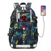 Schoolbag Male Whirlpool Naruto Akira Kaleidoscope Backpack Female High School Junior High School Student Luminous Backpack Big