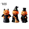 Compact Spooky Collectibles 3Pcs Halloween Pumpkin Ghost Figurine, Resin Tabletop Decor Whimsical Home Accents for Bookshelf And Tiered Tray,