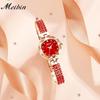 Crystal Women's Waterproof Bracelet Watch Red Simple Quartz Fashionable