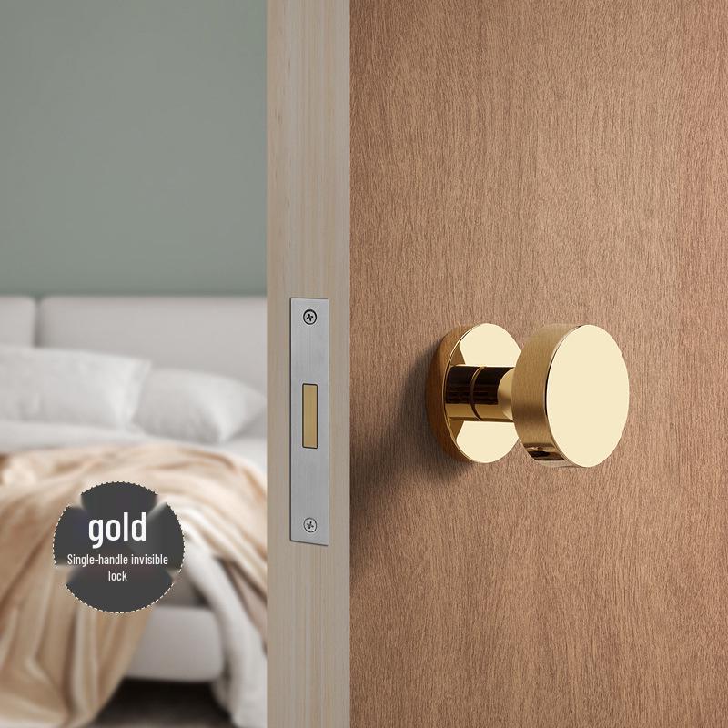 Versteckter Minimalistischer Weißer Runder Türgriff für Schlafzimmer