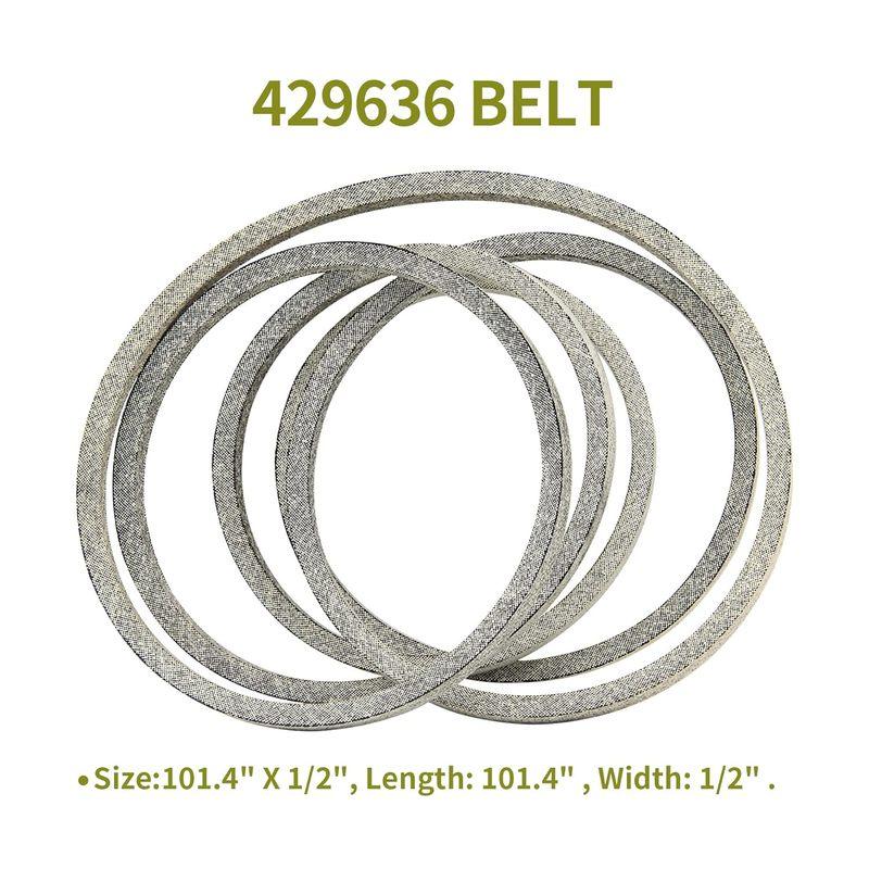 429636 197253 Mower Deck Belt 42" Drive Belt 101.4"x 1/2" Replacement for Husqvarna AYP Poulan 197253 532197253 YT1942 YTH2042