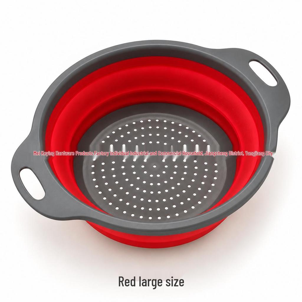 Dual-Use Folding Cutting Board & Telescopic Draining Basket for Vegetables and Fruit Washing