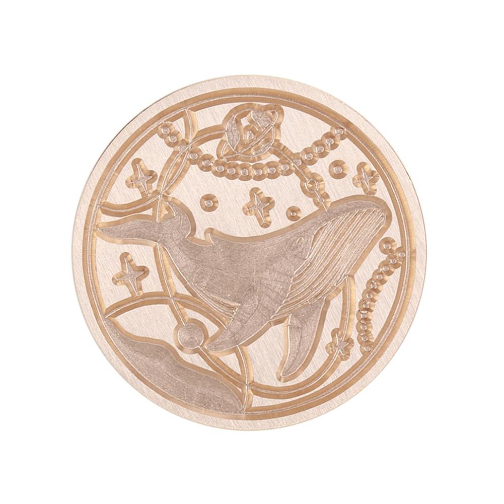 25mm Retro Round Marine Seal Wax Seal Stamp Head DIY Envelopes Stamps Replace Heads For Wedding Invitation Signature Kids Toy