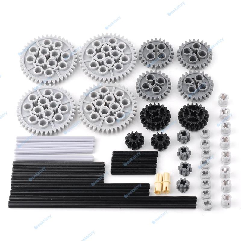 Multi-specification Teeth Gears Technology Building Block Parts 3648 3649 94925 Cross Shafts/Axle Bush Assembled MOC Bricks Toys