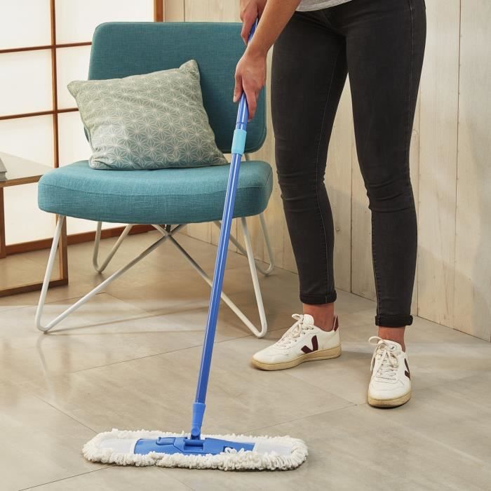 Spontex balai plat extra + 1 recharge - nettoyant dépoussiérant