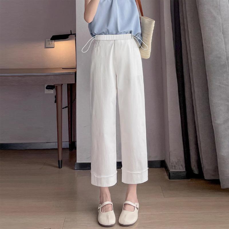 Xuemeifu 2026 Spring/Summer Maternity Slim Straight Nine-Point Pants - Comfortable & Stylish XL