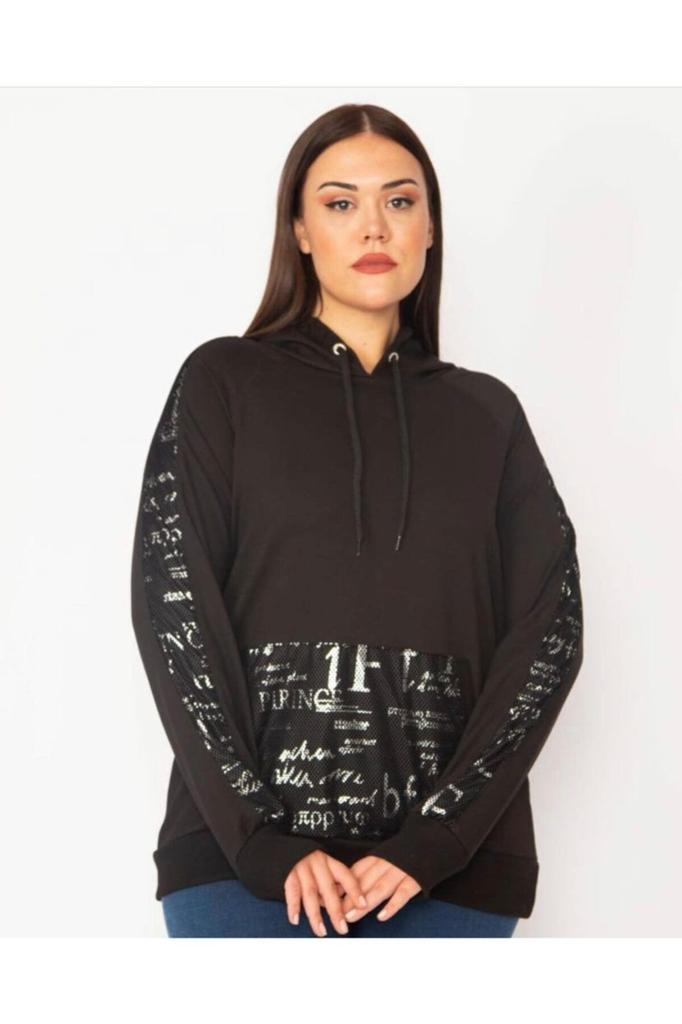 Damen-Sweatshirt im großen Größen-Stil, Übergröße, Sweatshirt, Kapuzenpullover