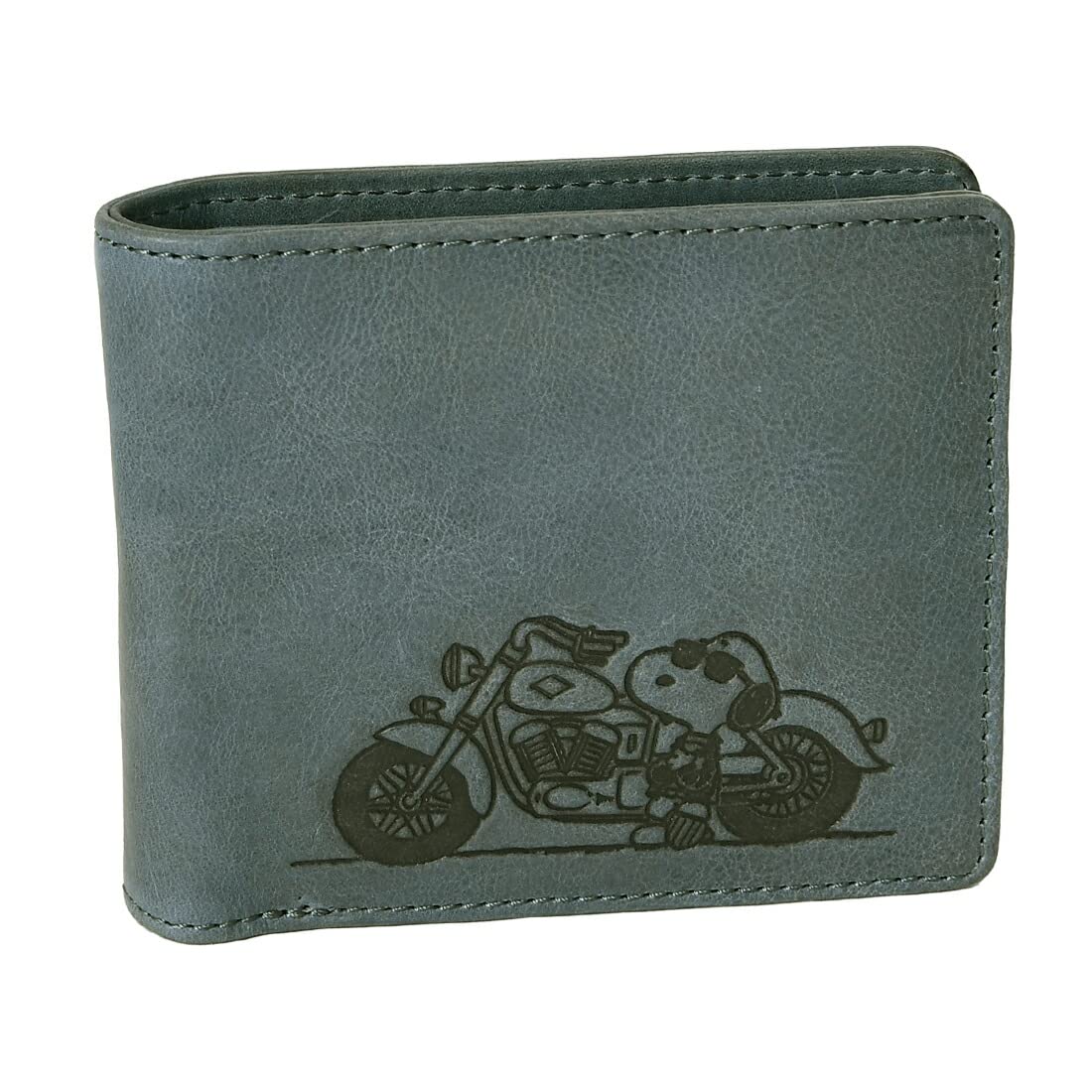 

73322 Snoopy Short Wallet Short Wallet Mini Wallet Bifold Character Embossed Blue [Peanuts] Women s