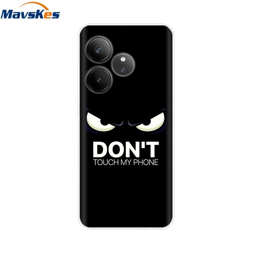 For Realme GT 6T Case Soft TPU Clear Painted Back Cover For Realme GT 6 Case GT6 6T Transparent Bumper RealmeGT6 Cute Protector