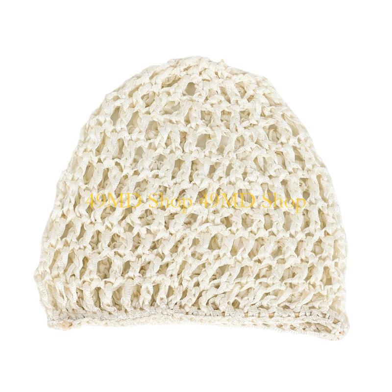 49MD Simple Hollowout Skull Hat Crochet Hair Net Hat For Women Teens Knit Turban Hat