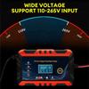 12V Intelligent Car & Motorcycle Battery Charger with LCD Display Pulse Repair Auto Battery Maintenance Charging Tool